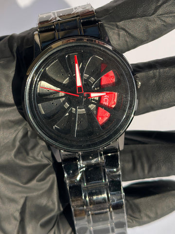 SPINNING LUXURY WATCH RED DIAL